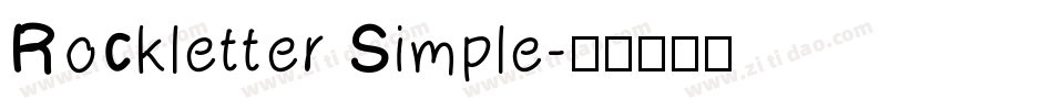Rockletter Simple字体转换